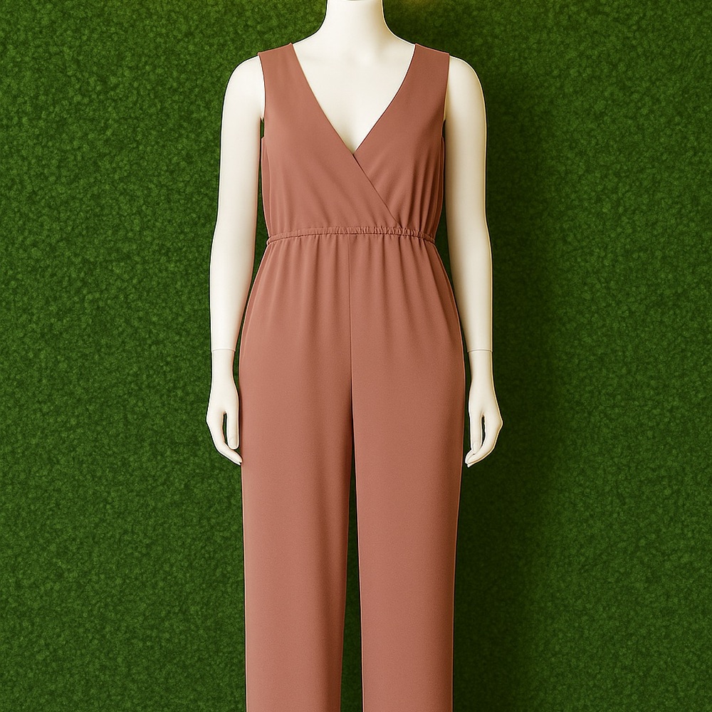 Elegant Brown Sleeveless Jumpsuit